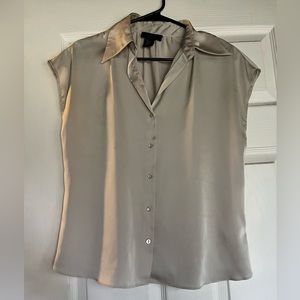 Silky Formal Top w Cropped sleeves